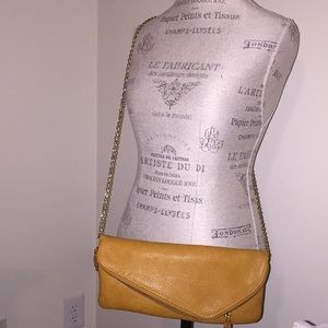 Vegan Leather clutch with optional gold chain